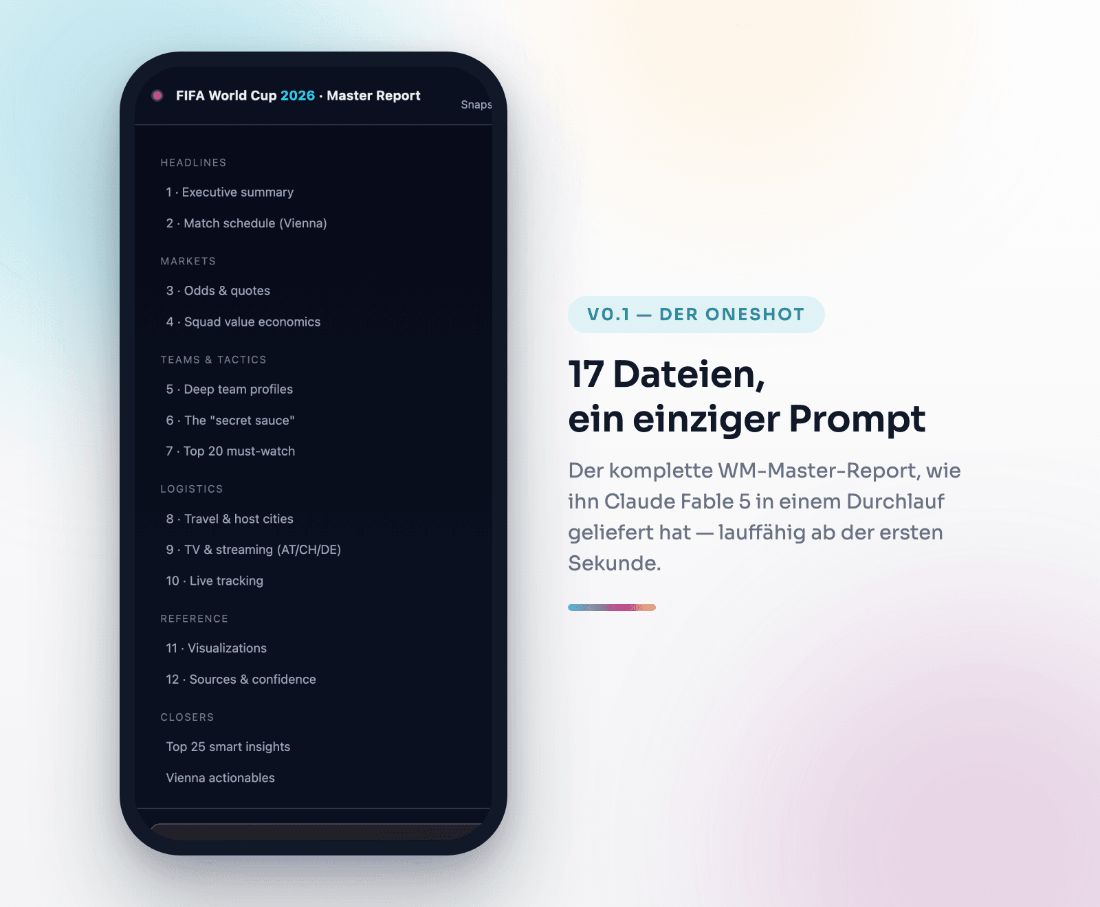 photo: Screenshot der v0.1-App im Smartphone-Mockup